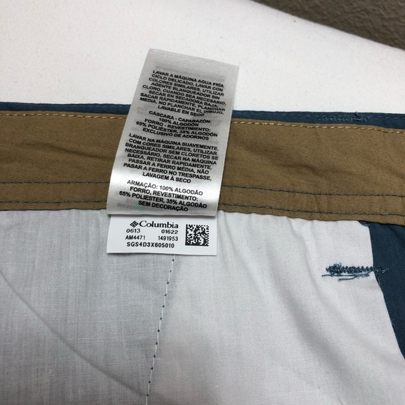 Columbia Men's Soft Cotton Effortless Regular Fit Blue Gray Chino Shorts 40W 8L - Picture 7 of 15